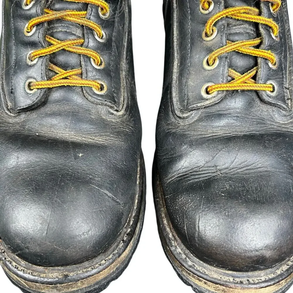 Vintage Red Wing Men’s Black Leather Logger Boots Size US 9 E